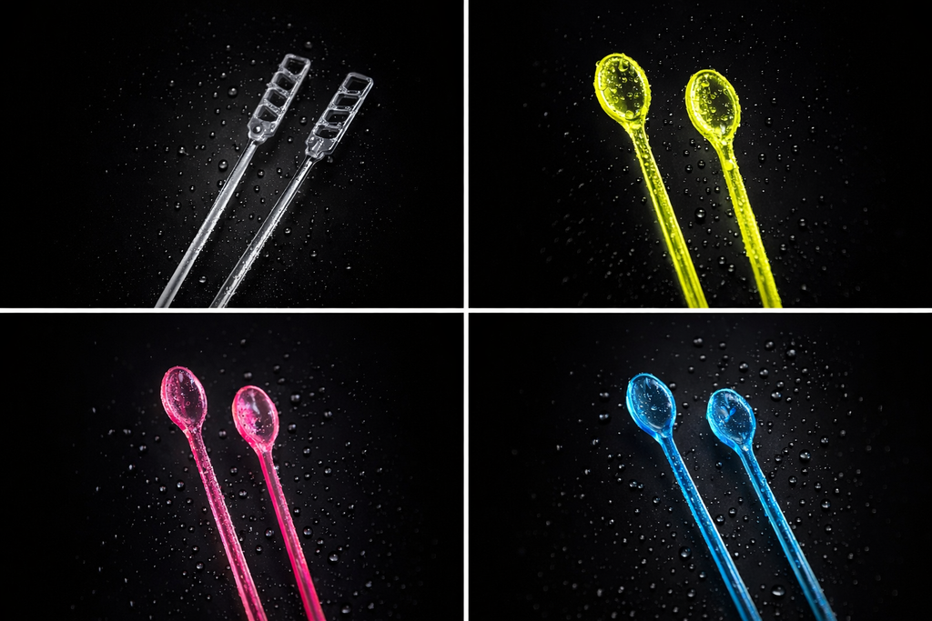 Пластмасови Цветни бъркалки / Colourful coffee sticks plastic